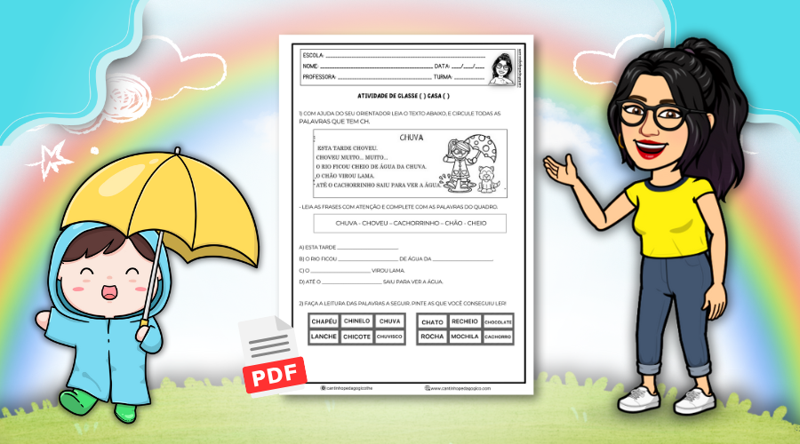 Atividade de Leitura e Identificação de Palavras com "CH" Alinhada à BNCC