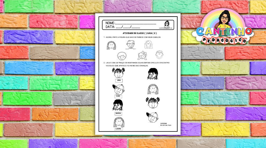 Atividade de Reconhecimento Visual e Fonológico na Educação Infantil