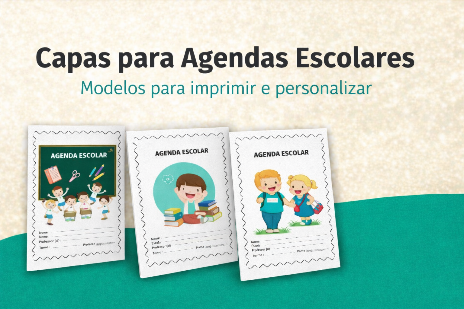 Capas para Agendas Escolares: Modelos para Imprimir e Personalizar ...