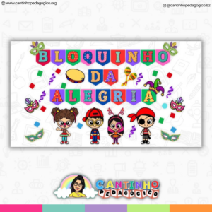 Painel Bloquinho da Alegria – Decoração de Carnaval (PDF)
