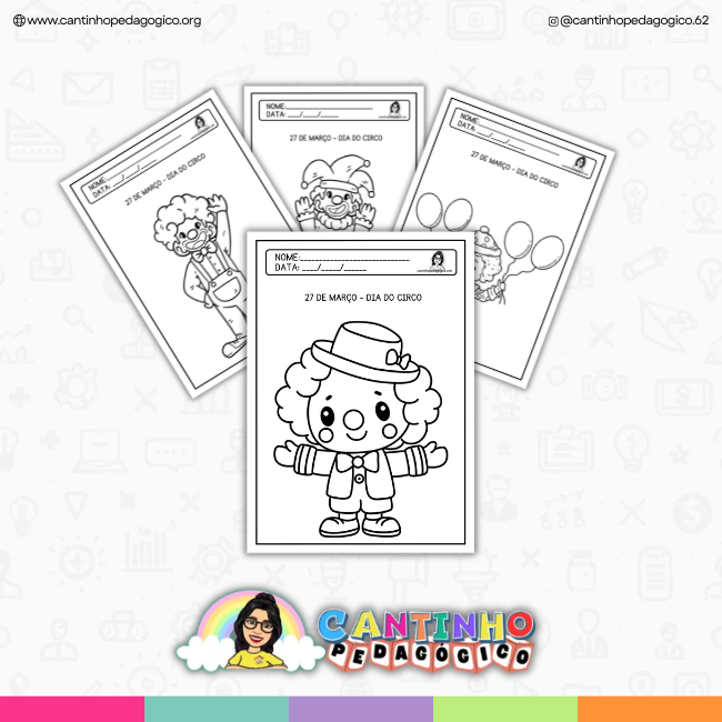 Dia do Circo – 8 Atividades para Colorir e Aprender (PDF)